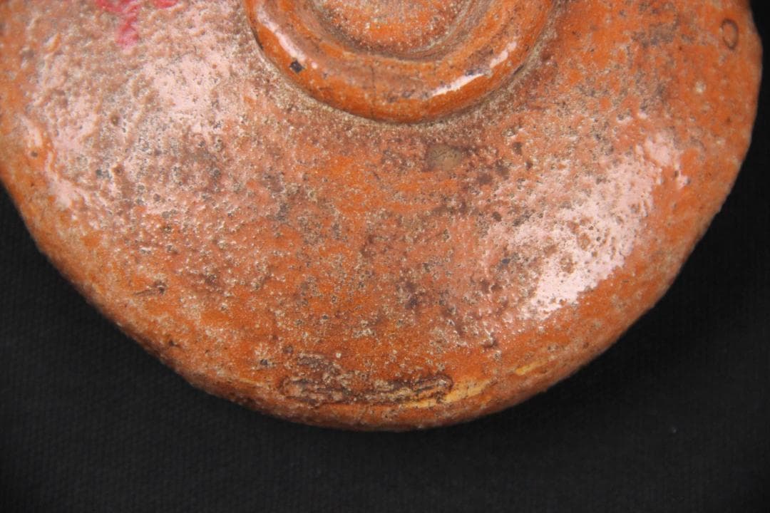 楽焼　焼締茶碗　花押款　時代物　抹茶碗　茶道具 仕覆付 EN5-20