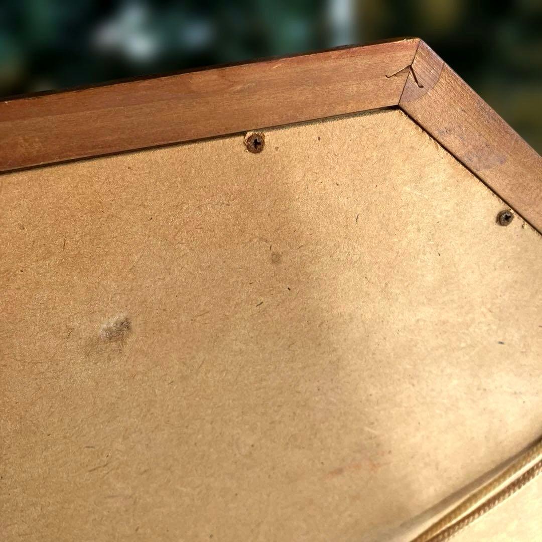 八角形 壁掛けミラー 装飾フレーム アンティーク調 ヴィンテージ