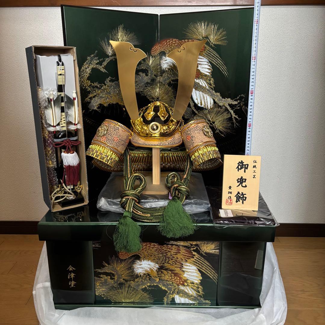 11⭐︎豪華な五月人形 武士の兜セット 豊臣秀吉 会津塗 兜飾り 貴翔作
