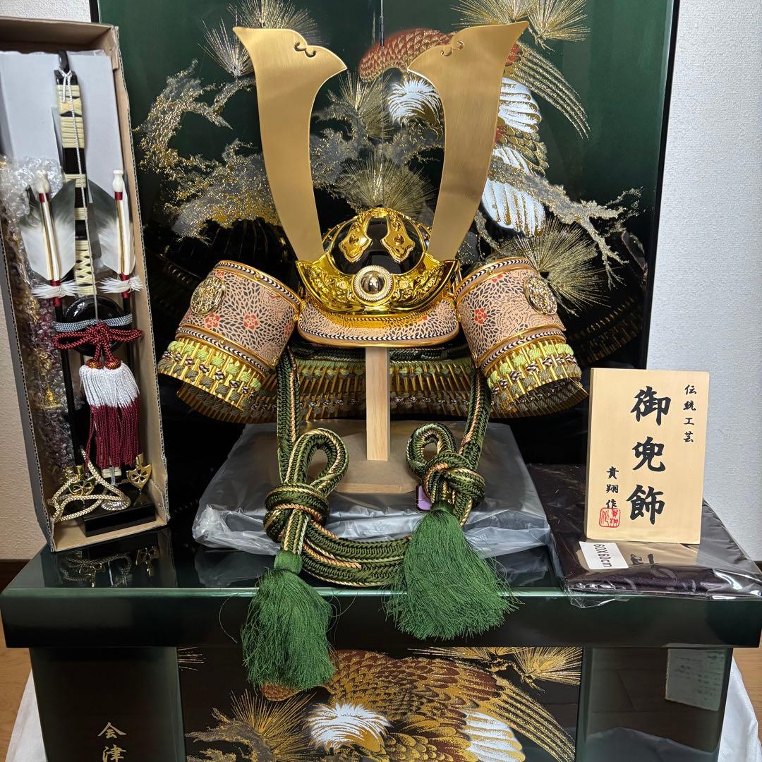 11⭐︎豪華な五月人形 武士の兜セット 豊臣秀吉 会津塗 兜飾り 貴翔作