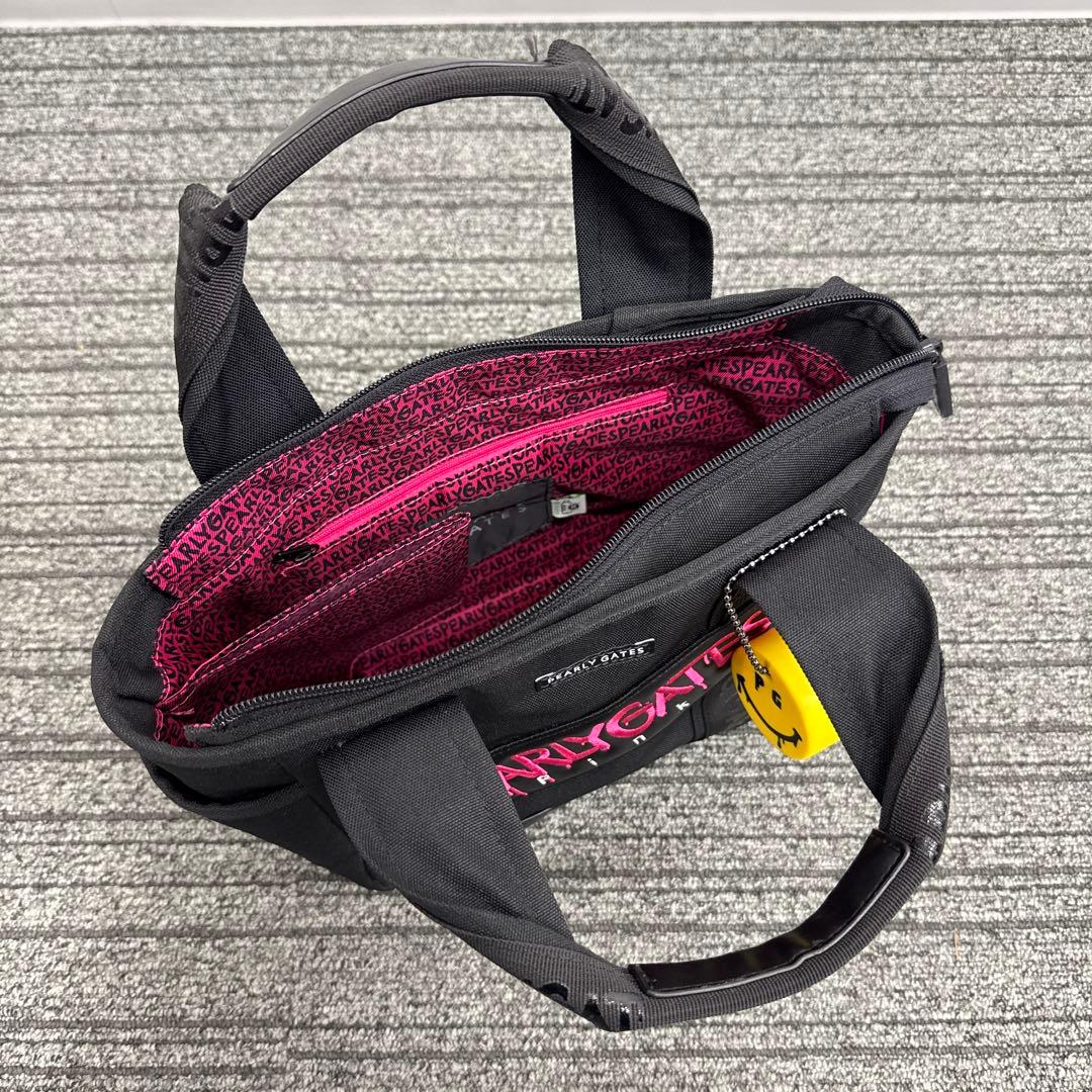 パーリーゲイツ　キャディバッグ 12点セット　ブラック×ピンク