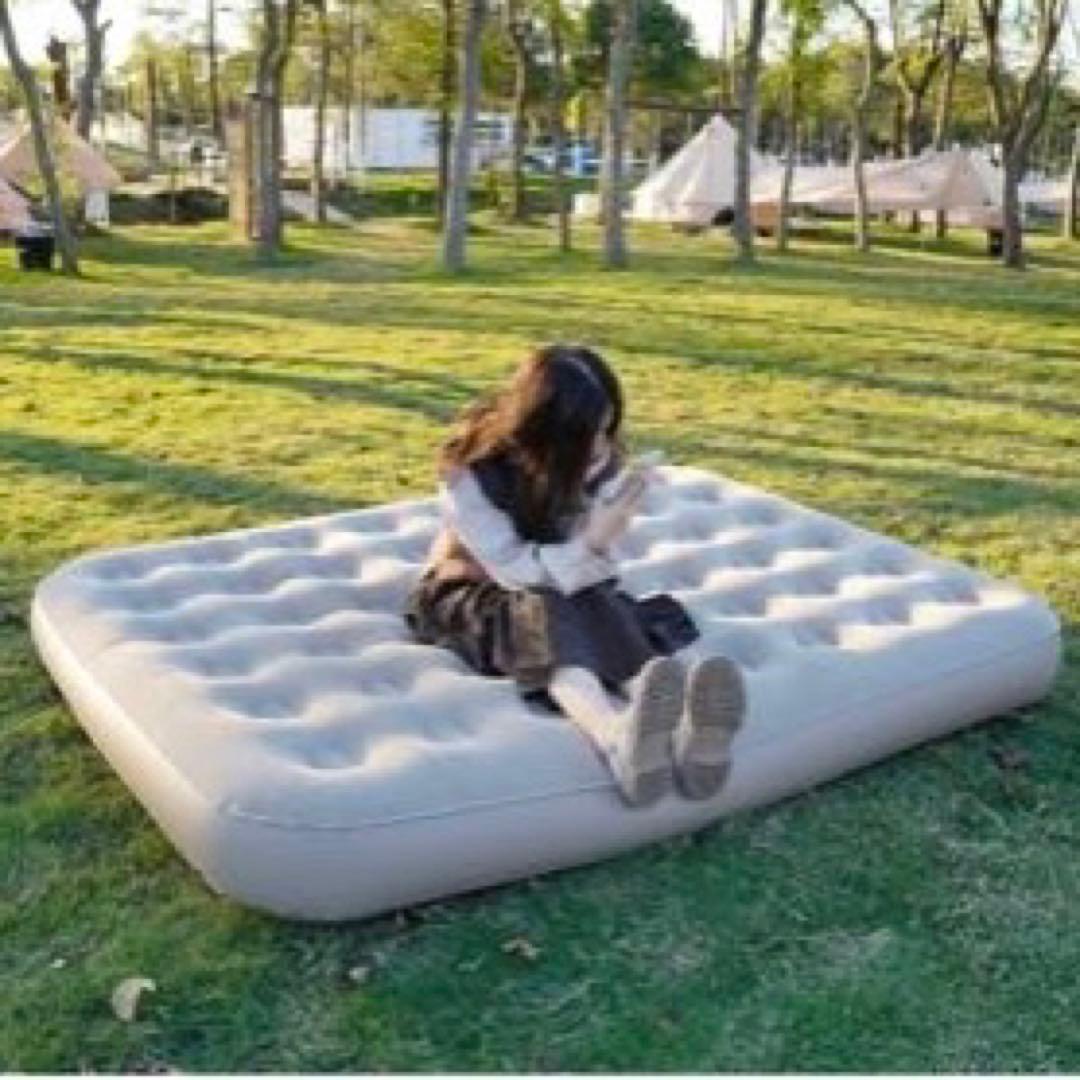 (新品未使用)内蔵エアポンプ！(拡張空気抜きもラクラク)全自動ダブルエアーベッド