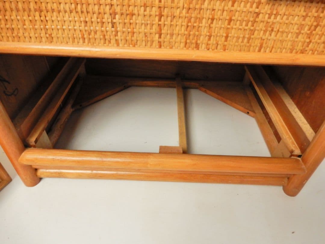 【昭和レトロ アンティーク】ヴィンテージ ラタン 籐 チェスト 6段