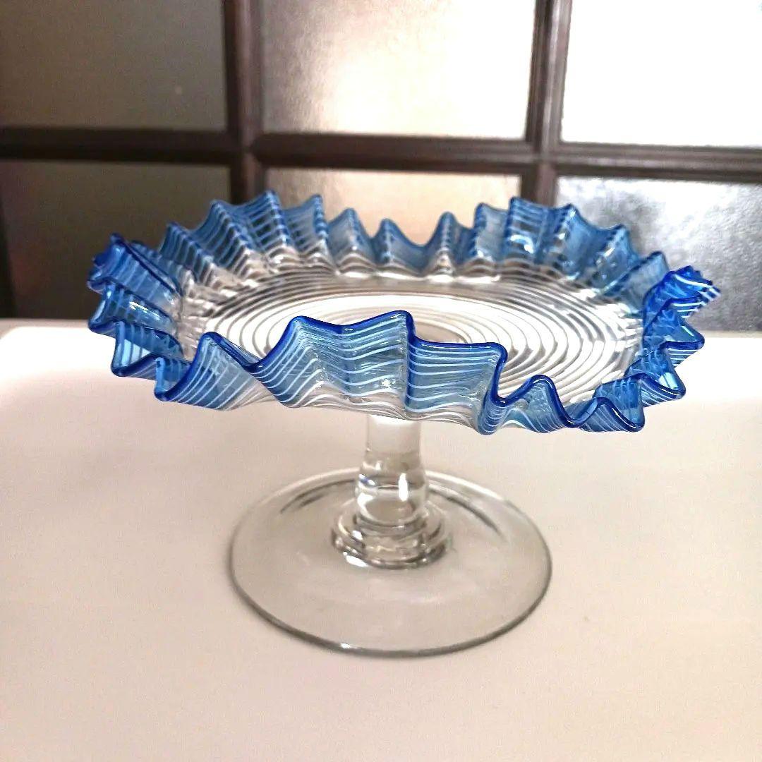 大正ガラス　コンポート　美品