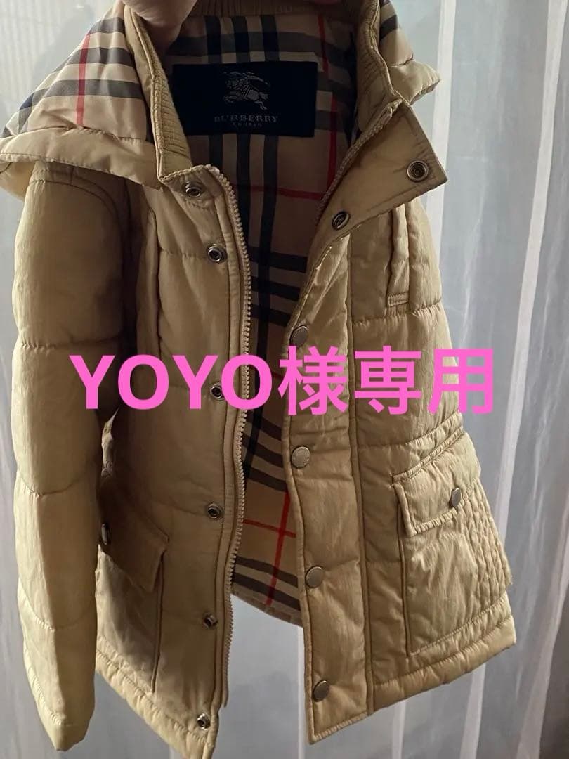 日本製BURBERRY フード付アウター 90cm バーバリージャケット