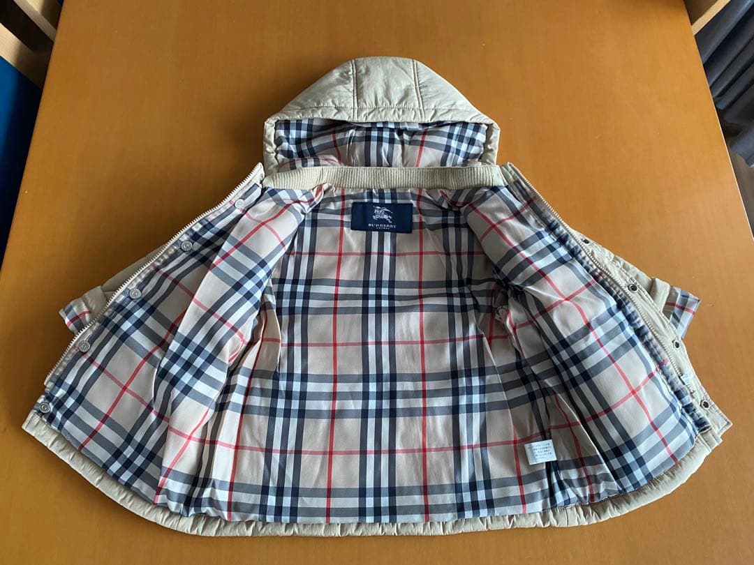 日本製BURBERRY フード付アウター 90cm バーバリージャケット