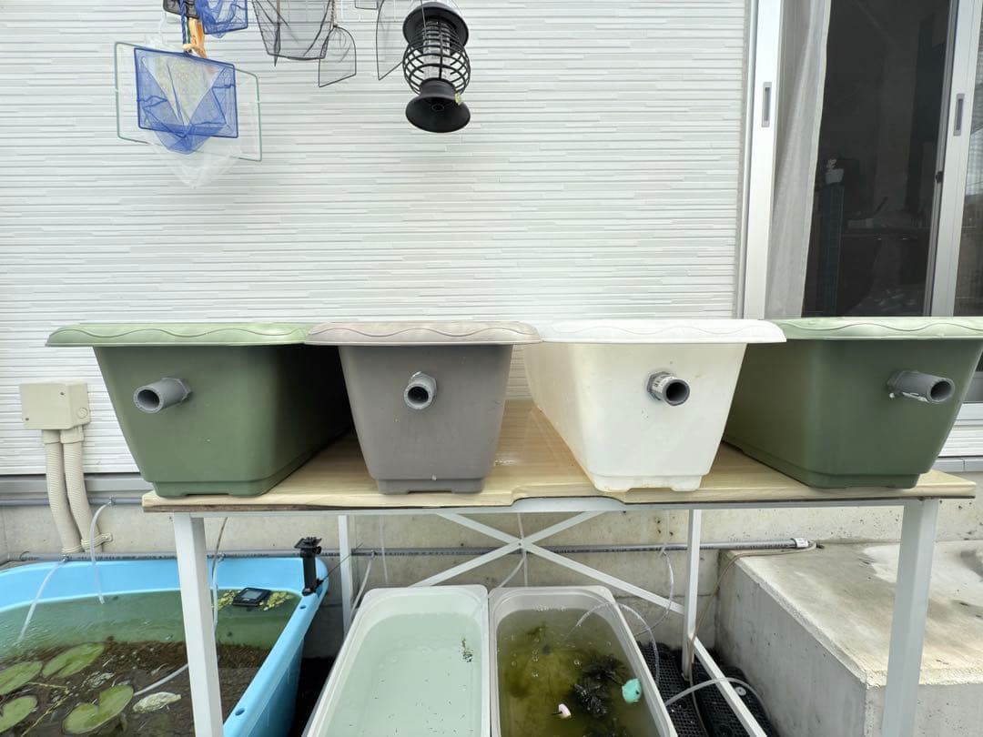 ★お得プランター5個セット★オーバーフローメダカ飼育容器 NVボックス プラ舟