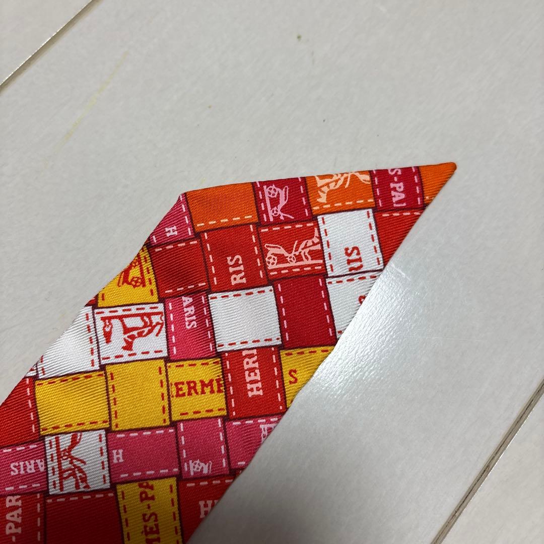 HERMES エルメス ツイリー ボルデュック リボン柄 確実正規品 スカーフ