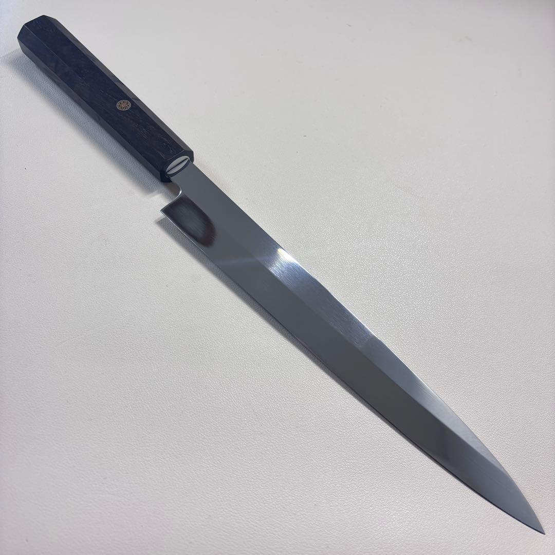240mm柳刃包丁 鏡面 黒檀八角柄八角柄 刺身包丁 全鋼︑ⁿ