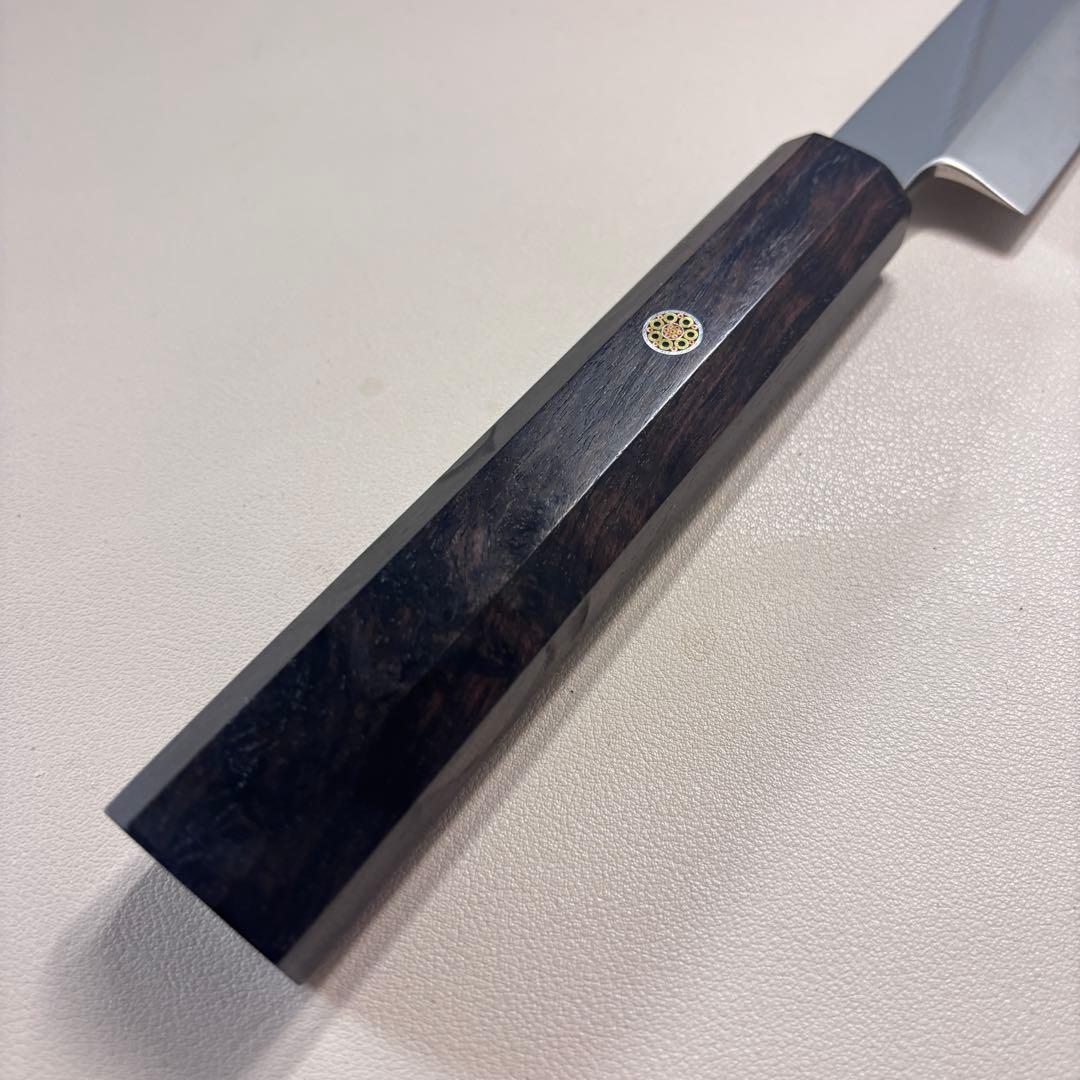 240mm柳刃包丁 鏡面 黒檀八角柄八角柄 刺身包丁 全鋼︑ⁿ