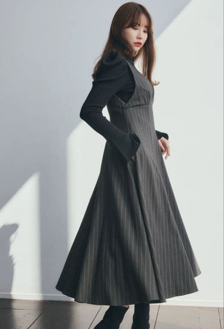 スカート herlipto Striped Jumper Skirt