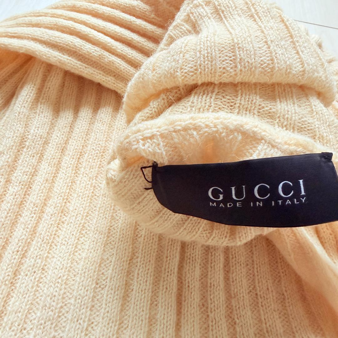美品・希少✨グッチ　GGロゴ　アルパカニット　タートルネック　リブニット　M