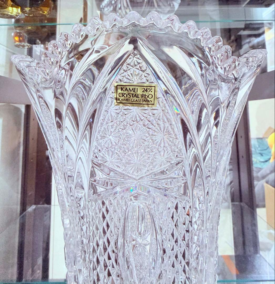 KAMEI クリスタル 24%花瓶 Japan.