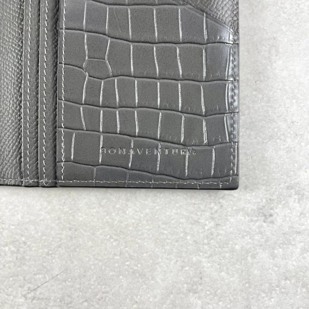 入手困難✨ 長財布 ボナペンチュラ クロコデザイン 小銭入れ グレージュ系