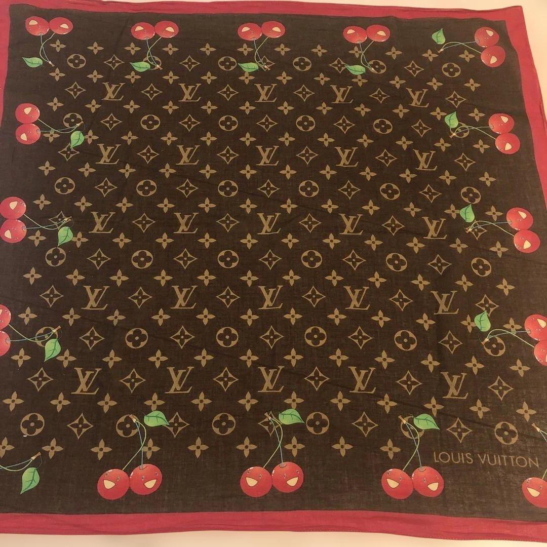 LOUIS VUITTON 村上隆 モノグラム チェリー スカーフ