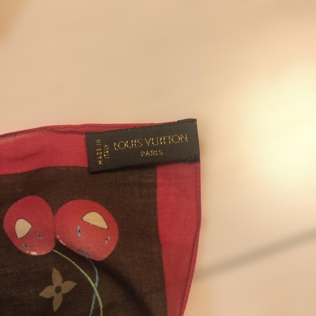 LOUIS VUITTON 村上隆 モノグラム チェリー スカーフ
