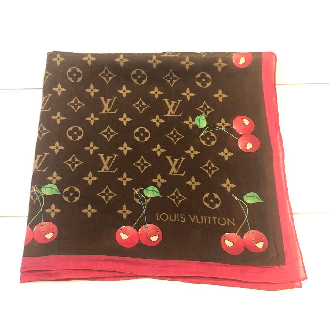 LOUIS VUITTON 村上隆 モノグラム チェリー スカーフ