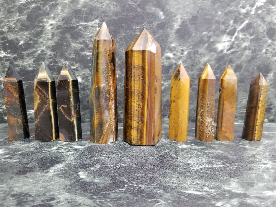 【9点セット】 タイガーアイ 六角柱