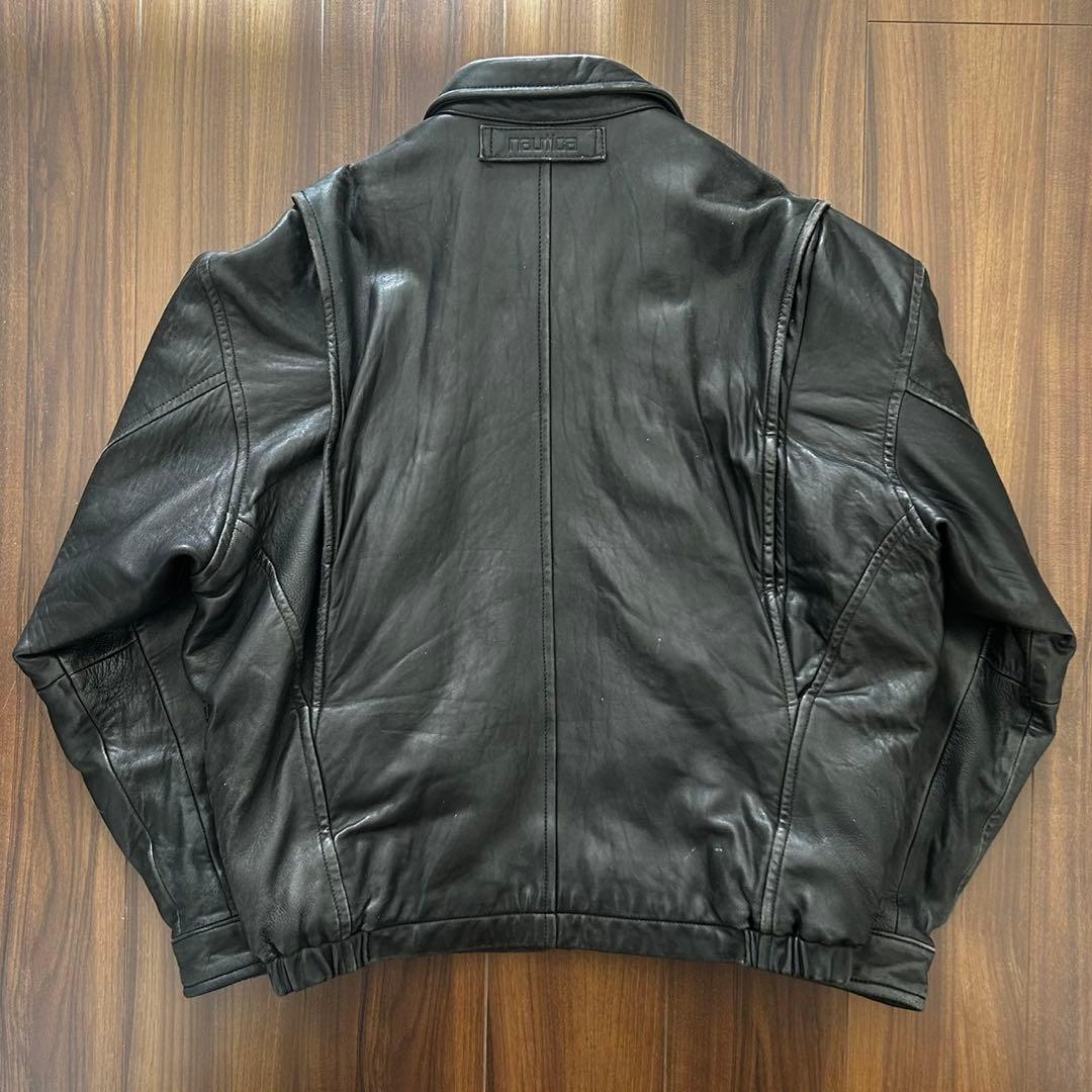 90s Nautica レザージャケット ラムレザー 短丈 44