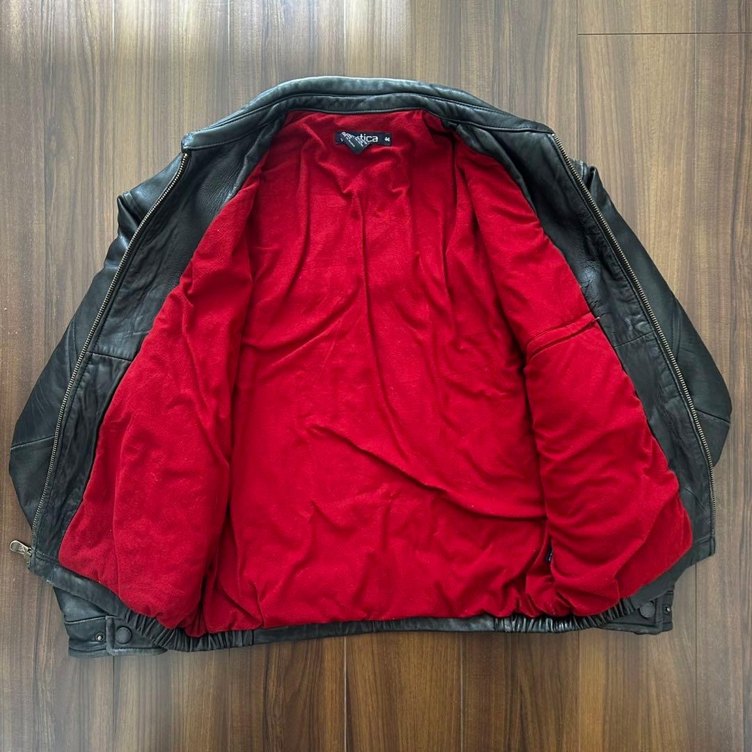 90s Nautica レザージャケット ラムレザー 短丈 44