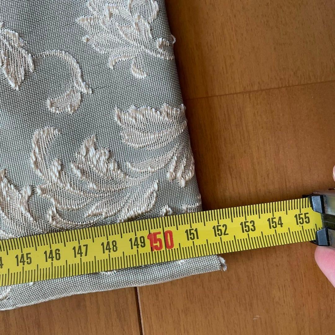 エンボス花柄グレー系ドレープカーテン150x100cm 2セット