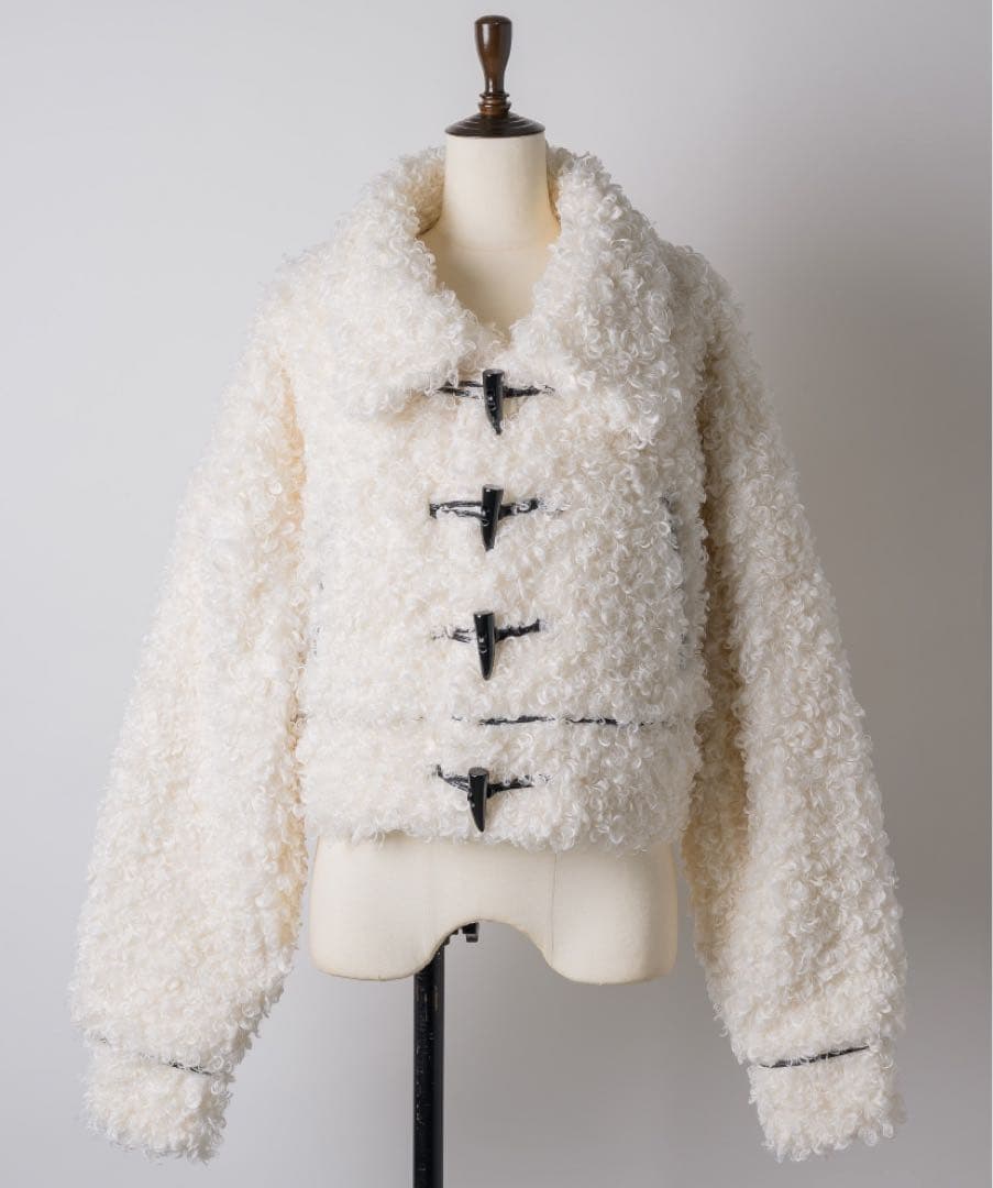 VIOLETTA ボアショートコート ホワイト Mサイズ