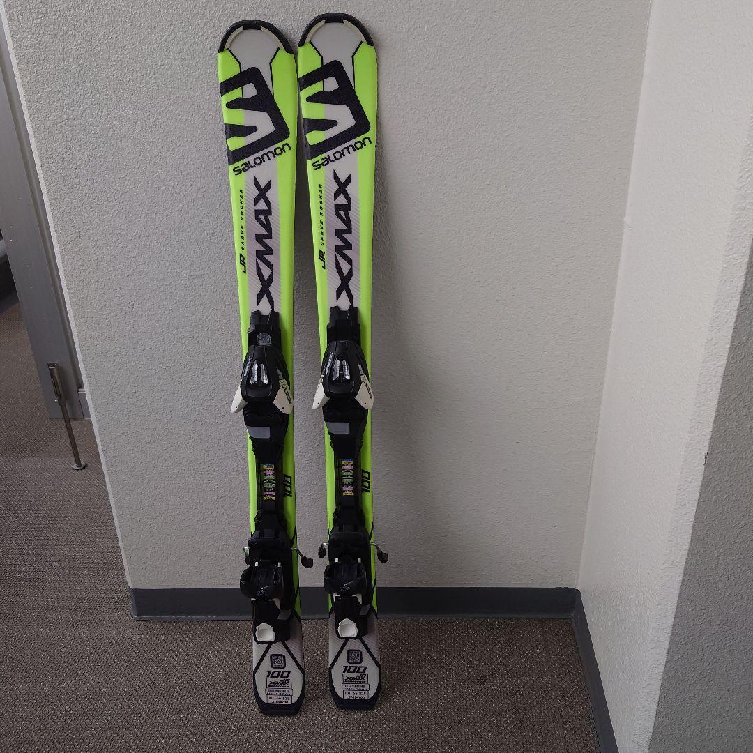 SALOMONスキーセット 100cm ネオンイエロー　ブーツ20㎝