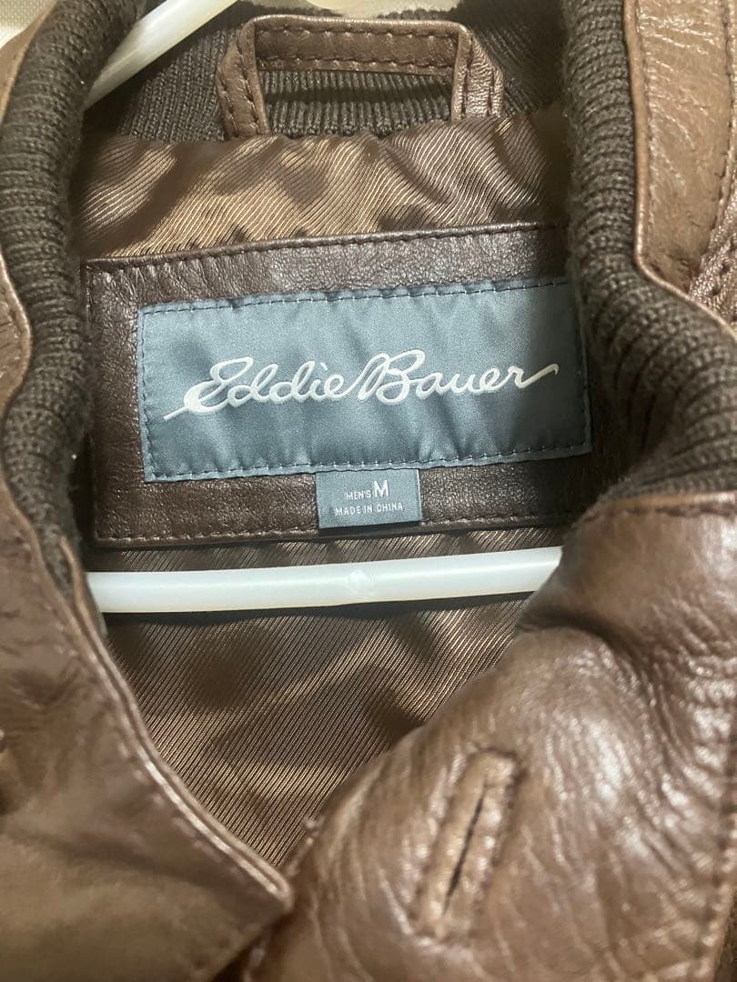 Eddie Bauer エディーバウアーラムレザー ジャケット茶