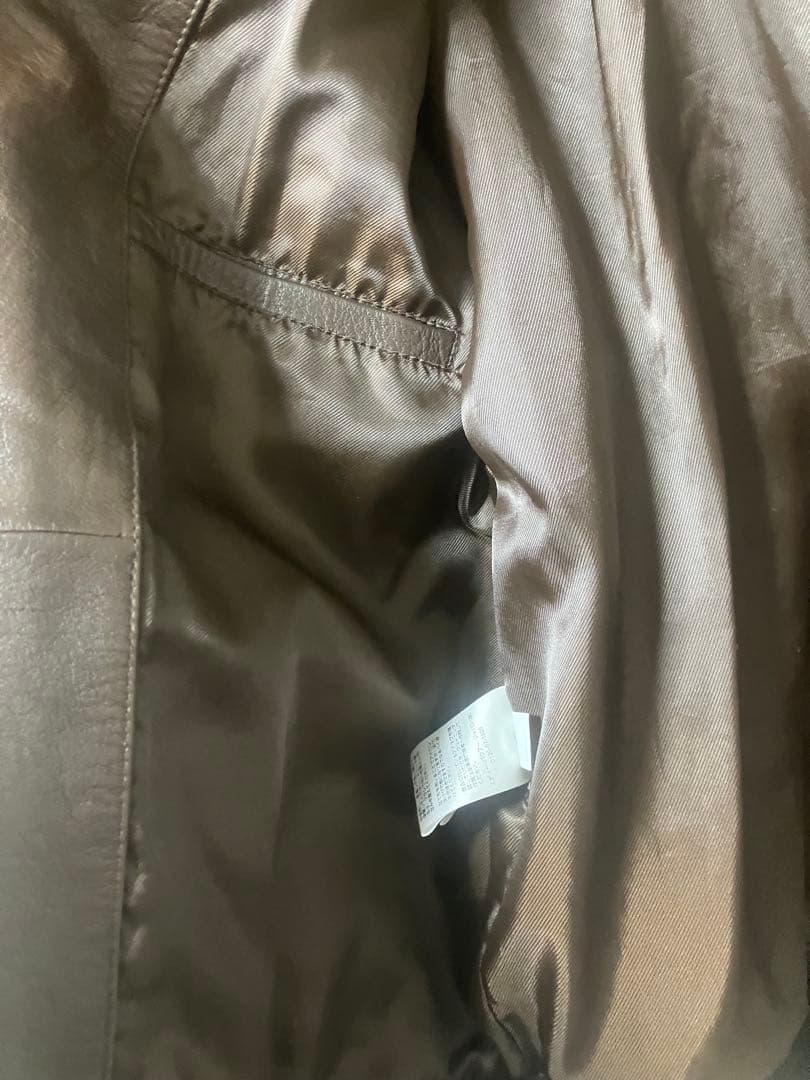 Eddie Bauer エディーバウアーラムレザー ジャケット茶