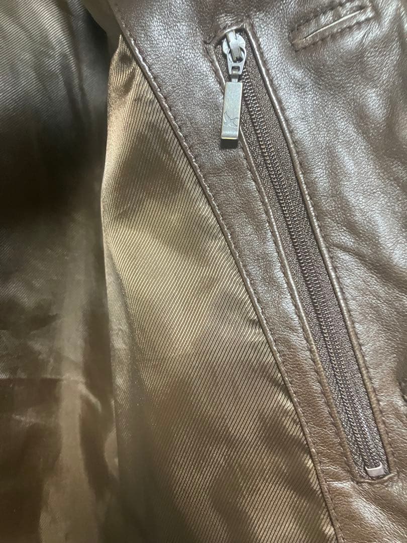 Eddie Bauer エディーバウアーラムレザー ジャケット茶