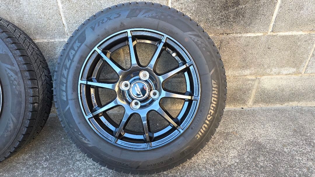 【引取限定】14インチ ルーミー等 ブリザック スタッドレス・アルミ４本セット