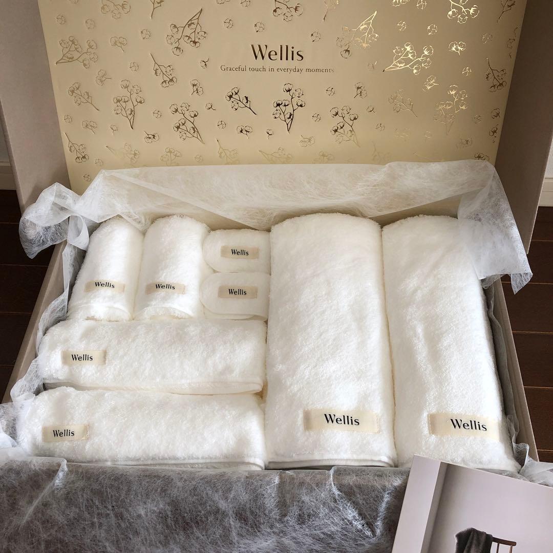 未使用　Wellis フルセット　ナチュラルホワイト　ふわふわなタオルセット