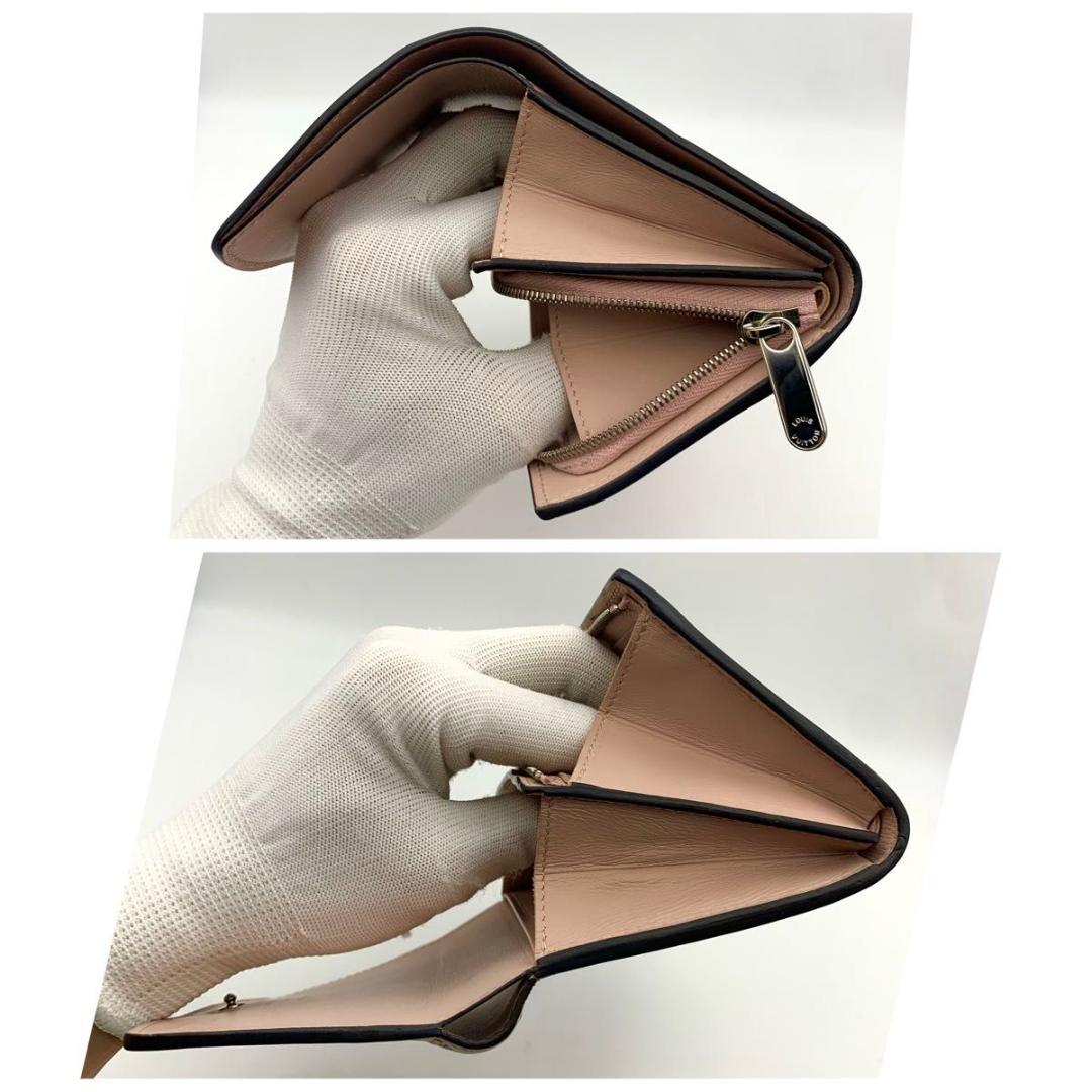 鑑定済み ルイヴィトン ポルトフォイユ イリス コンパクト 財布 小型 ピンク