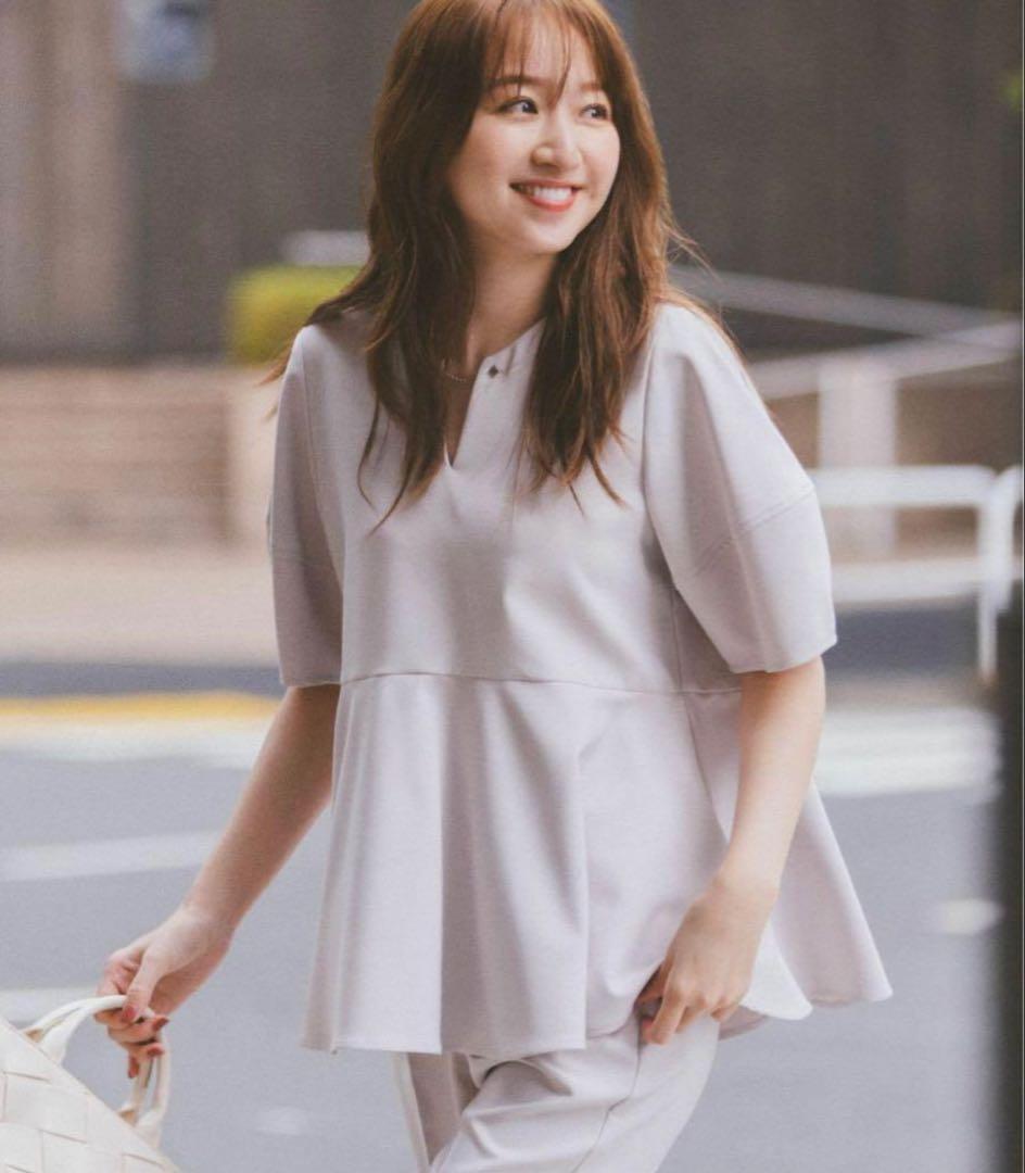 2WAYストレッチ ペプラムブラウス