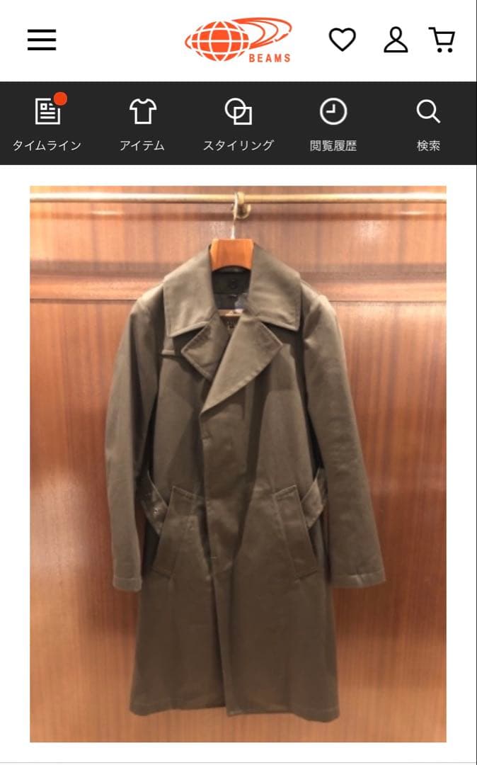 Sealup × BEAMS F / タイロッケンコート 44