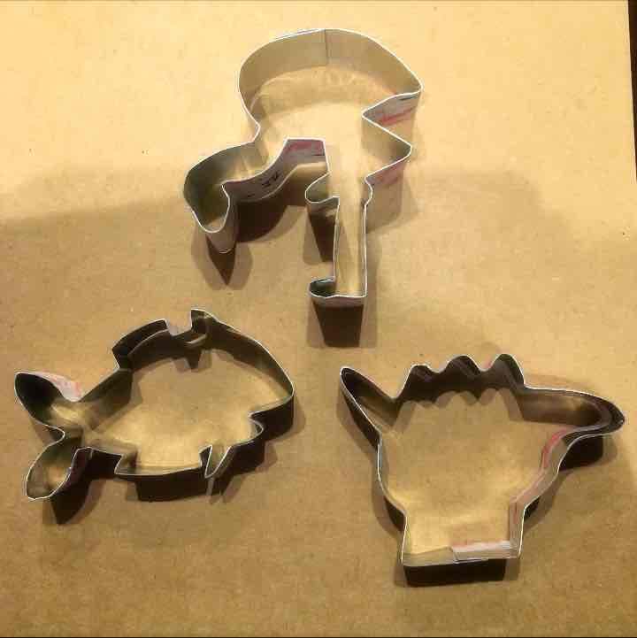 珍しいクッキー型 さかな フラミンゴ アロハ