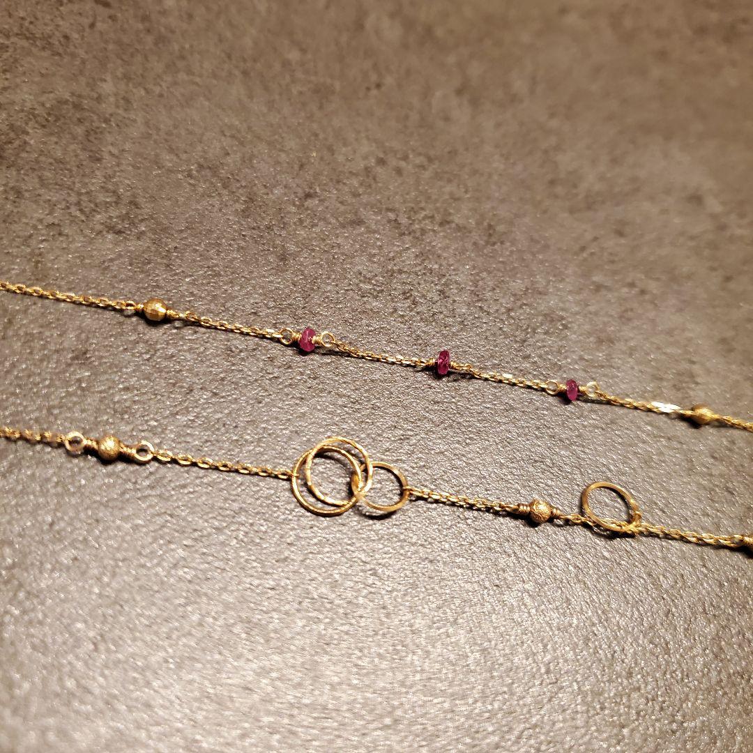 【1/4まで1万円OFF】agete アガット ブレスレット ゴールド 2連