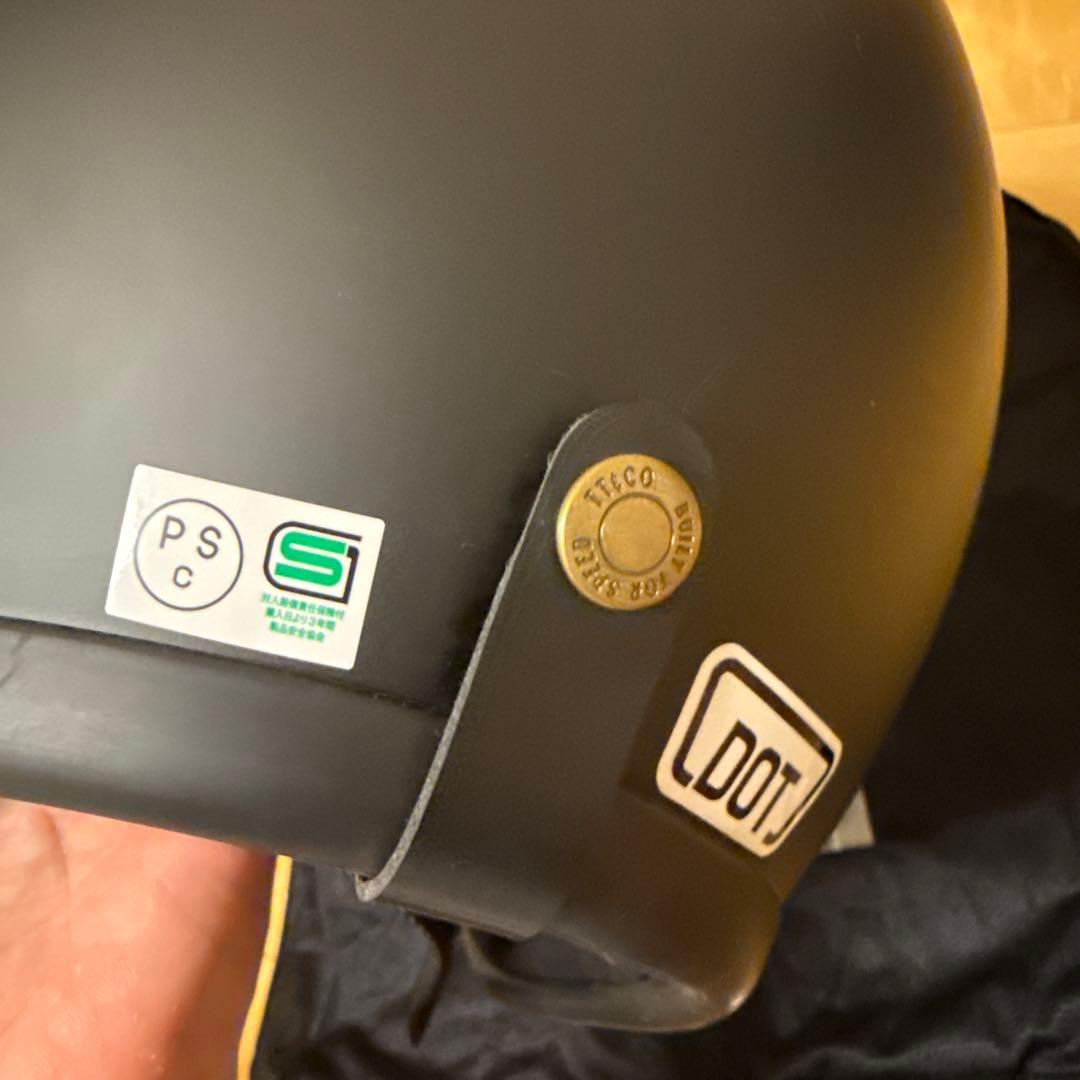 TT&CO ジェットヘルメット マットブラック　TT05J