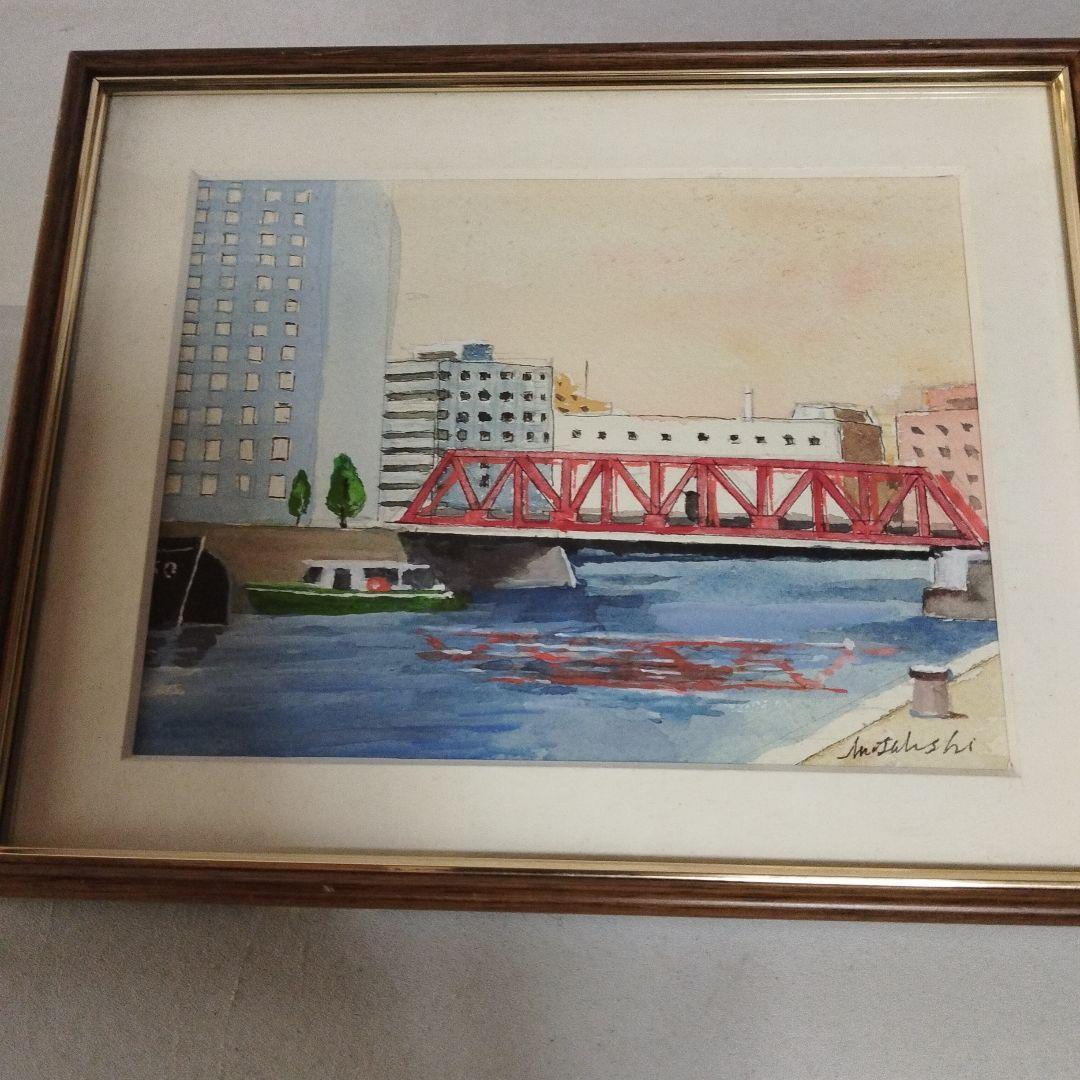 絵画、横浜風景。