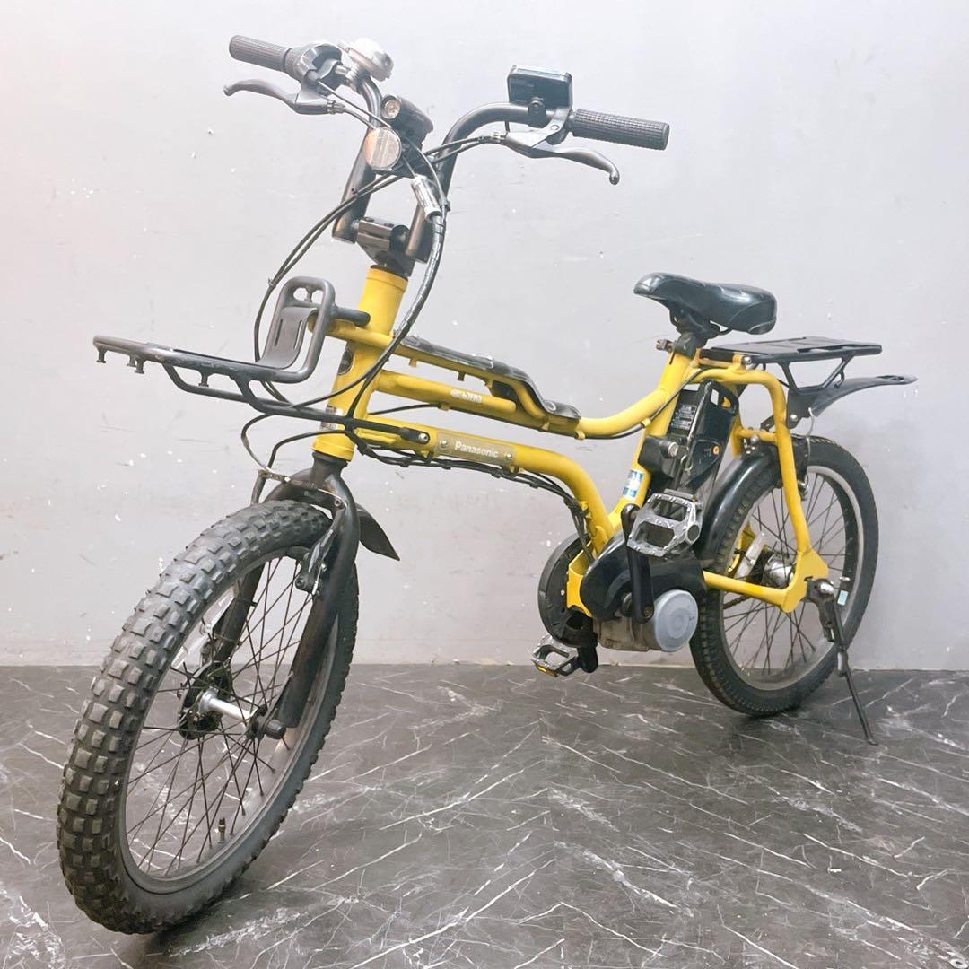 【786】電動自転車 ミニベロ パナソニック INTER3 イエロー系