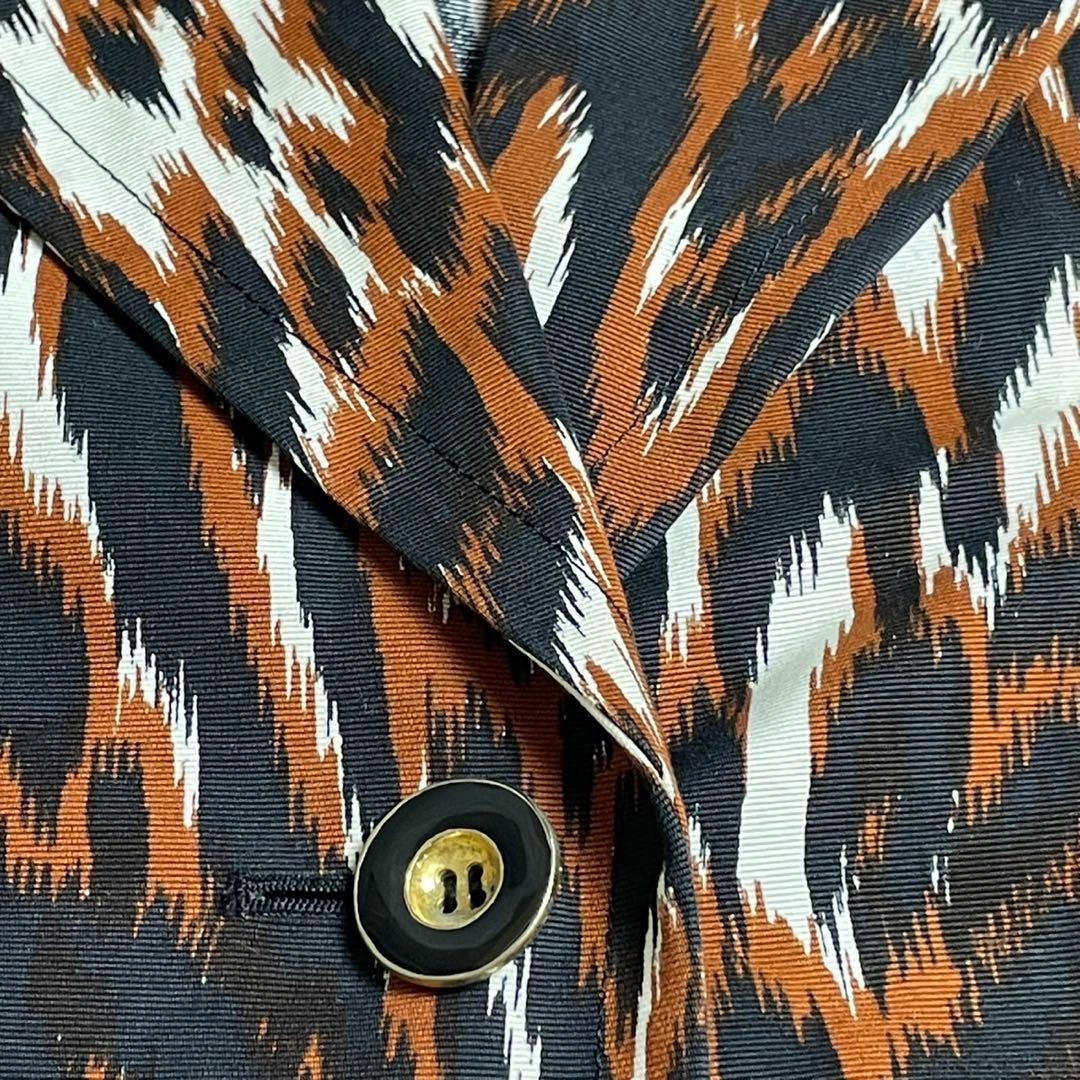 イヴ・サンローラン ベルテッド コートジャケット 総柄 カシュクール風