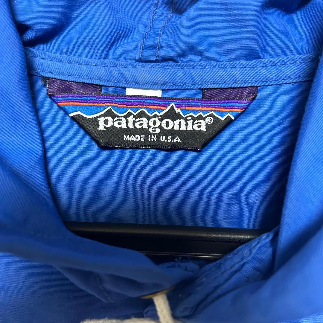 【80s 米国製】 PATAGONIAバギーズプルオーバー　ブルー　Mサイズ
