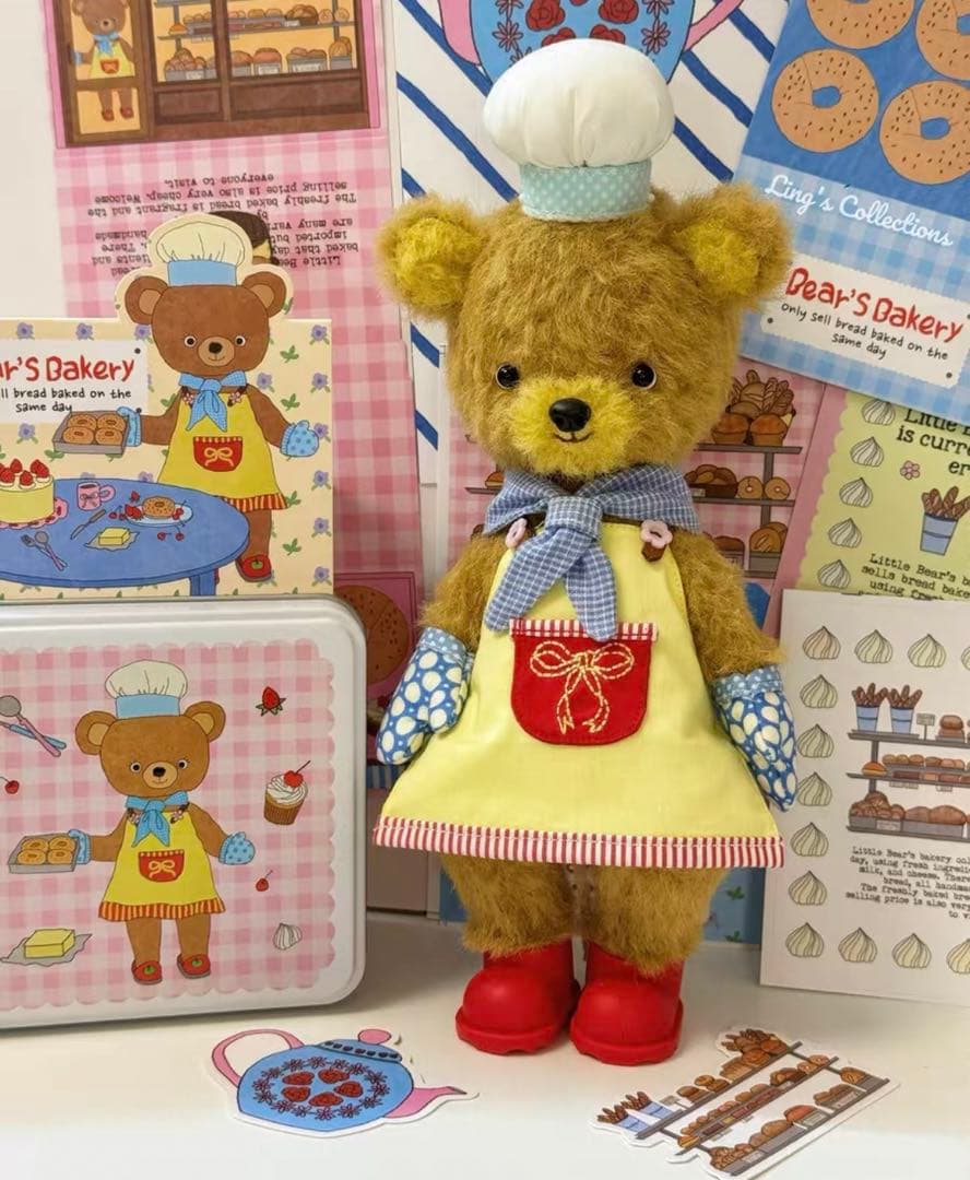 ドーナツベア テディベア くま アーティストベア　海外作家様 ハンドメイド
