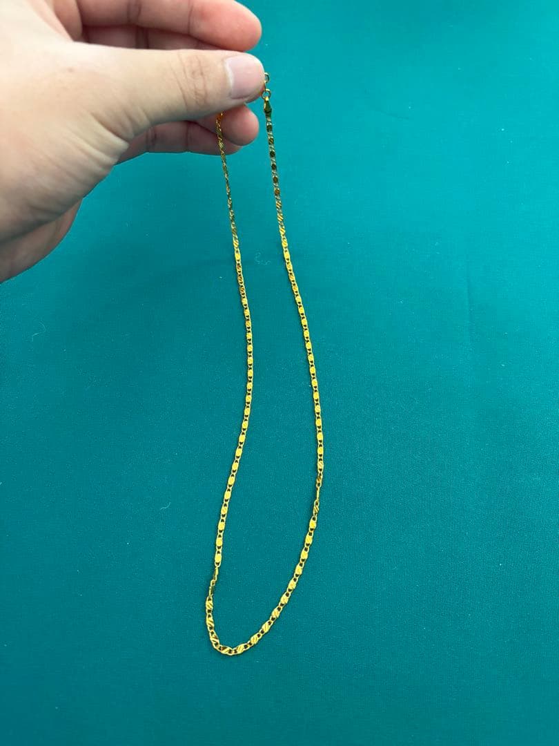 遺品整理 18k刻印ありゴールドネックレス50センチ