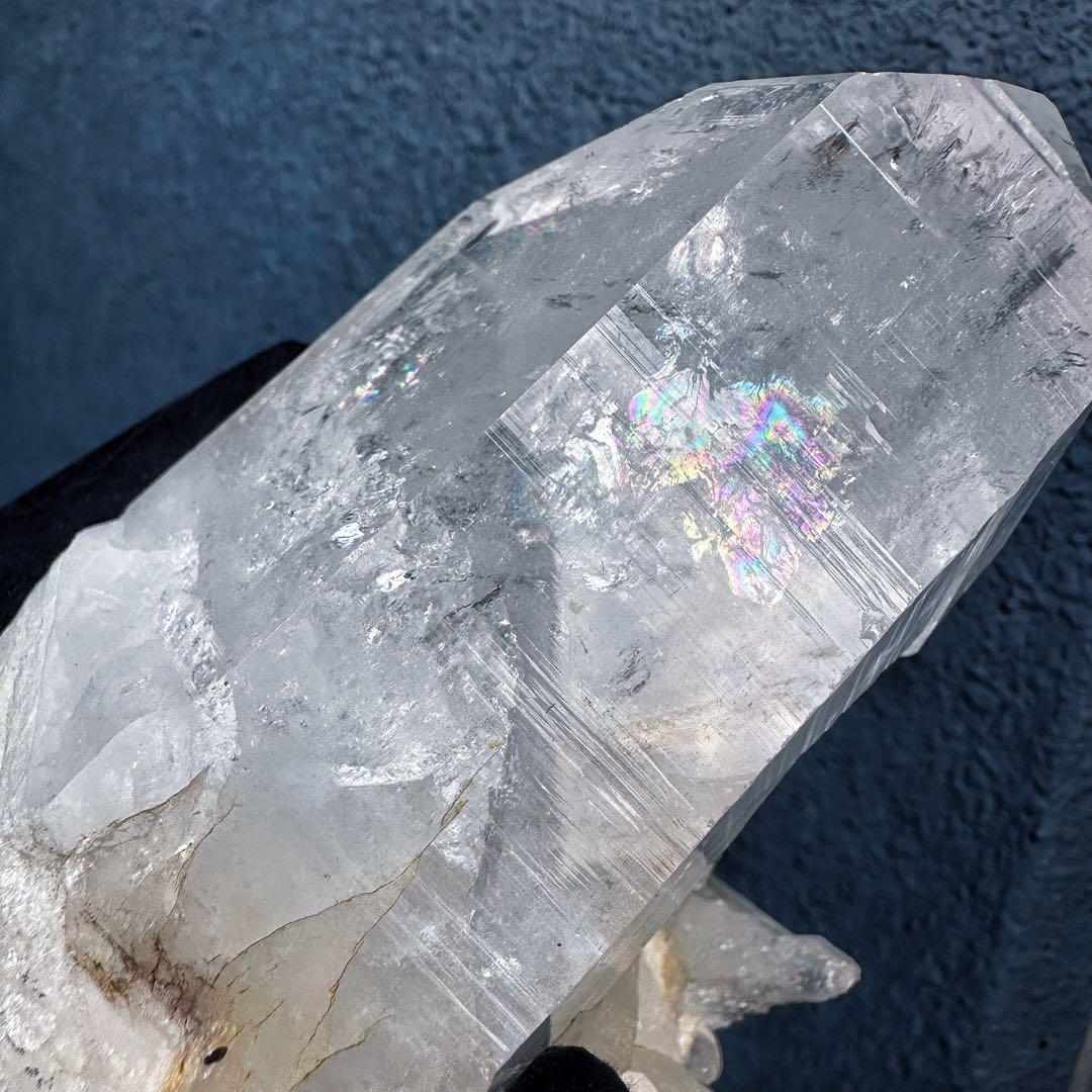 希少❗️超綺麗♡レインボー☆超強いパワー ヒマラヤ水晶 クラスター天然石A1459