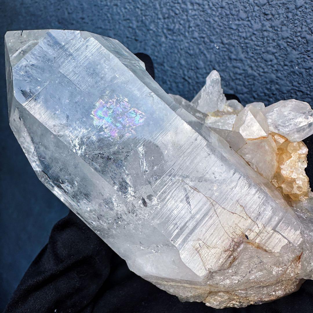 希少❗️超綺麗♡レインボー☆超強いパワー ヒマラヤ水晶 クラスター天然石A1459