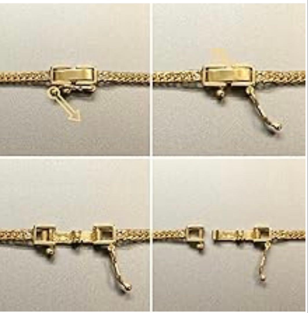 K18 6面カットダブルネックレス 50cm 10.5g