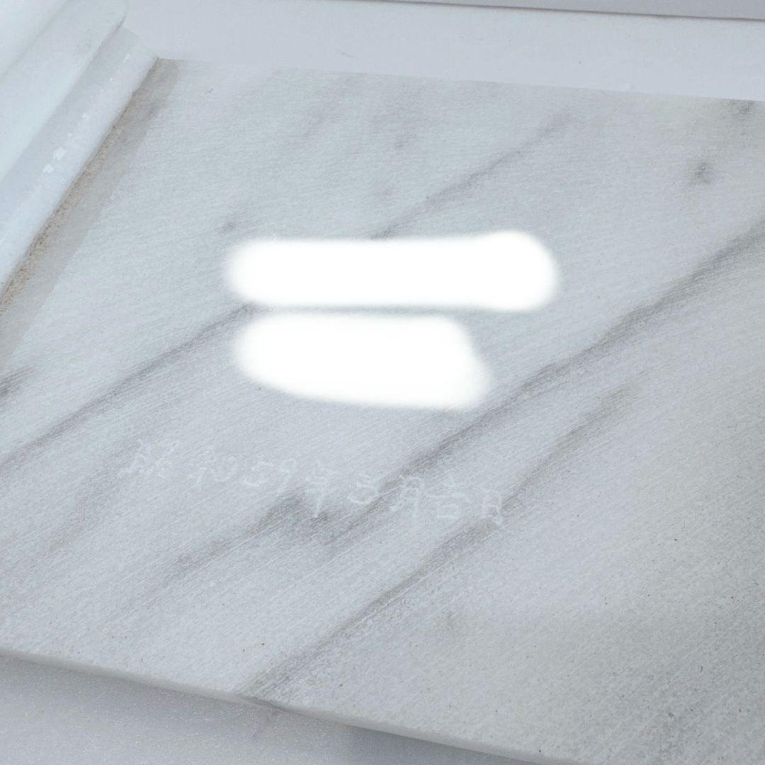 大理石 丸型花瓶 台座付き 白 灰色 マーブル模様 壺 花器 花台