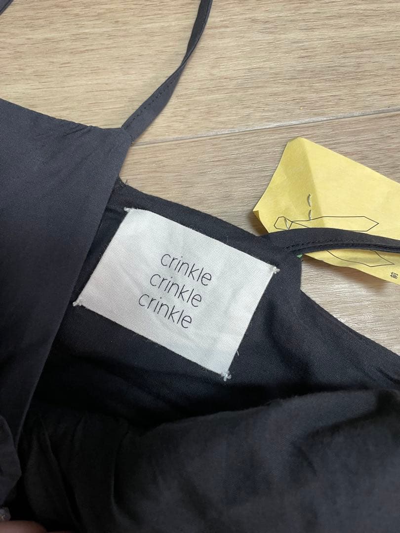 crinkle crinkle crinkle silk オールインワン　黒