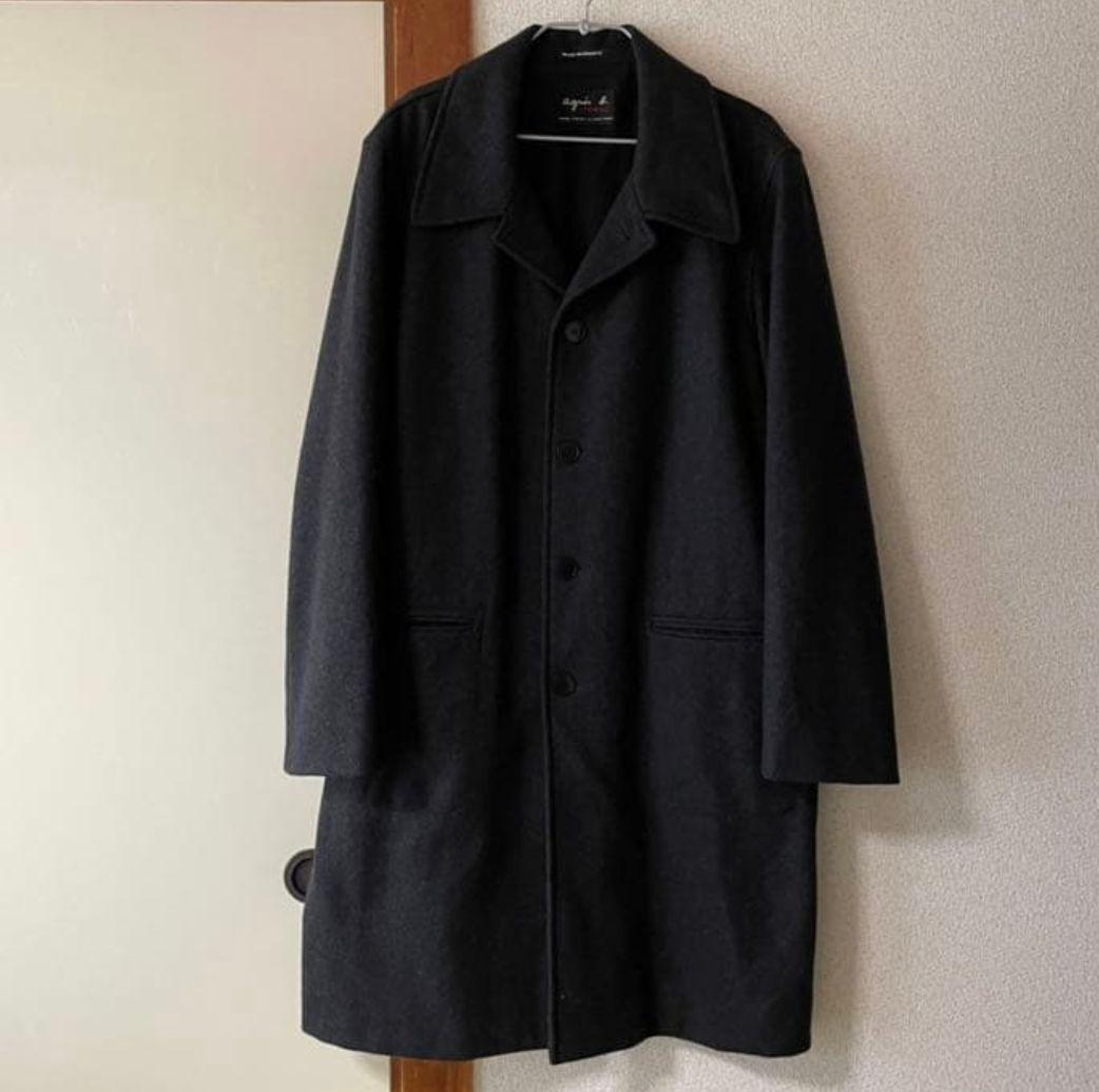 agnes b. homme ロングコート フランス製 ウール100％